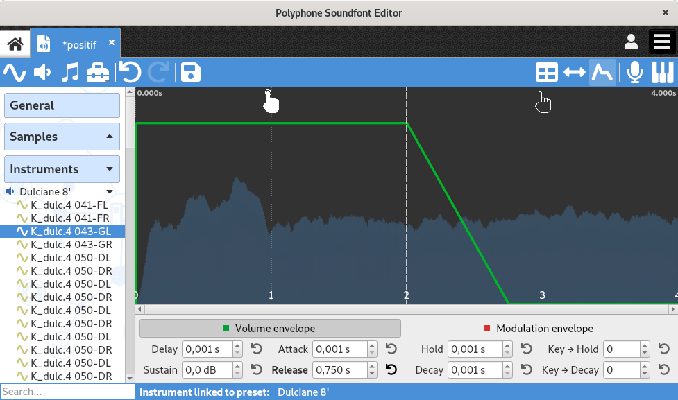 Envelope editor