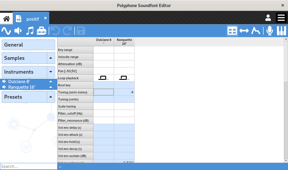 Instrument page with multiple instruments selected