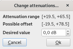 Change attenuation tool