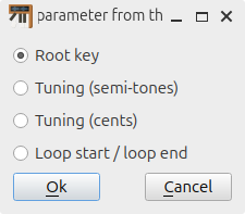 Tool for loading a parameter from the instruments