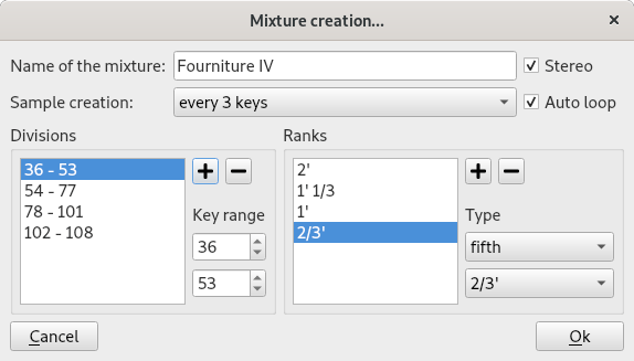 Outil de création de mixtures